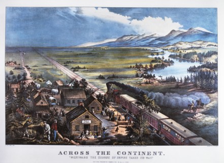 Across the Continent, Westward the Course Takes its Way, Lithograph, Currier & Ives, 1868