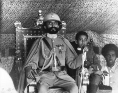 Haile Selassie (1892-1975), Emperor of Ethiopia, Portrait on Throne, 1935