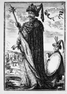 Genghis Khan (1162-1227), Mongol Ruler Originally Named Temujin, 1683 Woodcut