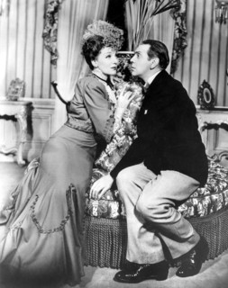 Gertrude Lawrence and Raymond Massey, on-set of the Broadway Play, "Pygmalion", 1945