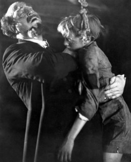 Harry Baur and Robert Lynen, on-set of the Film, "Poil de Carotte" Directed by Julien Duvivier, 1932