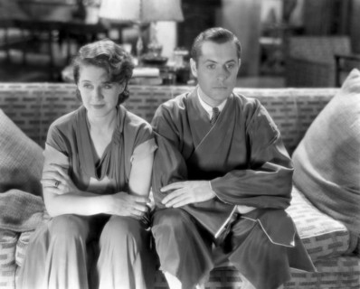 Norma Shearer and Robert Montgomery, on-set of the Film, "Private Lives" Directed by Sidney Franklin, 1931