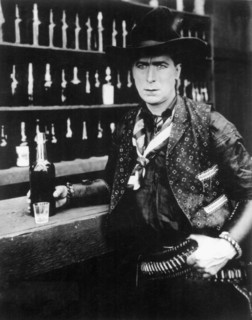 William S. Hart, on-set of the Silent Film, "Return of Draw Egan", 1916