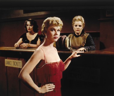 Doris Day in Group Scene, on-set of the Film, "Love Me or Leave Me", 1955