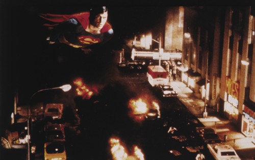 Christopher Reeve, on-set of the Film, "Superman", 1978