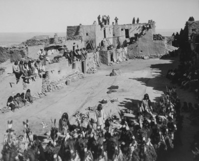 Niman Kachina Dance, Supawlavi, Hopi Village, Arizona, USA, 1900