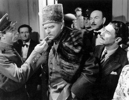 Orson Welles (center), on-set of the Film, "Journey into Fear", 1943
