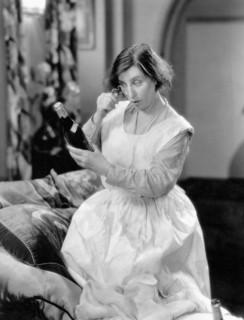 Polly Moran, on-set of the Film, "A Lady of Chance", 1928