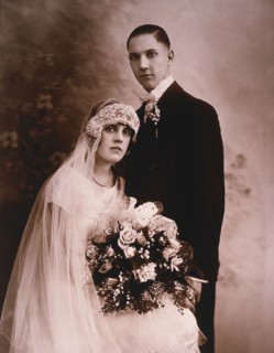 Wedding Couple, Portrait, USA, circa 1930