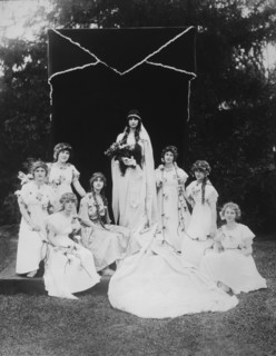 Bride With Bridesmaids, Portrait, circa 1900
