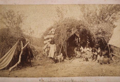 Chiricahua Apache Medicine Man's Camp on Reservation, Arizona Territory, 1886