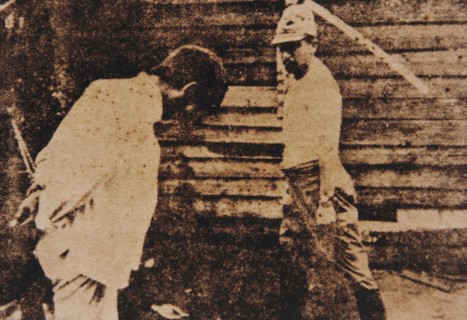 Japanese Soldier about to Behead a Chinese Prisoner during Second Sino-Japanese War, circa 1937