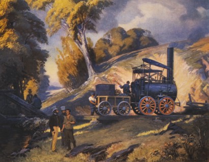 Stourbridge Lion, First Locomotive Train Operated on Rails in the United States, 1829