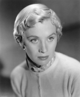 Mai Zetterling, on-set of the Film, "Abandon Ship! (aka Seven Waves Away)", 1957