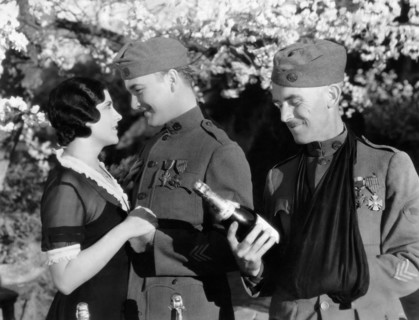 Marion Shilling, William Boyd & James Gleason, on-set of the Film, "Beyond Victory", 1931