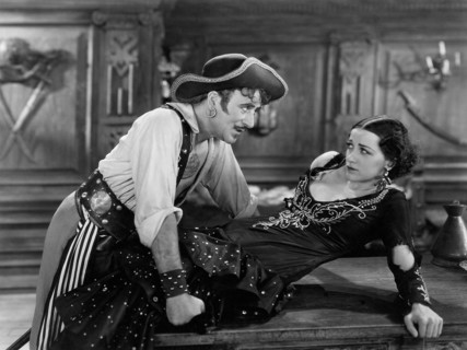 John Halliday & Kay Strozzi, on-set of the Film, "Captain Applejack", 1931