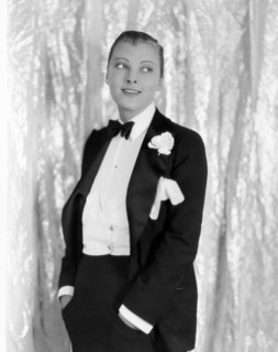 Dorothy Mackaill, Portrait in Tuxedo, on-set of the Film, "The Crystal Cup", 1927