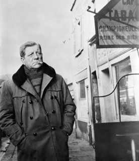 Jean Gabin, on-set of the French Film, "Deadlier Than the Male" (aka Voici le Temps des Assassins), 1956