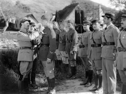 William Boyd (receiving medal), on-set of the Film, "The Flying Fool", 1929