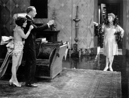 Marion Byron, Gladden James, Dorothy Mackaill, on-set of the Film, "His Captive Woman", 1929