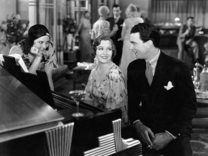 Thelma Todd, Ona Munson, Ben Lyon, on-set of the Film, "The Hot Heiress", 1931