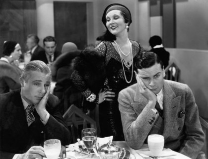 Richard 'Skeets' Gallagher, Judith Wood, Norman Foster, on-set of the Film, "It Pays to Advertise", 1931
