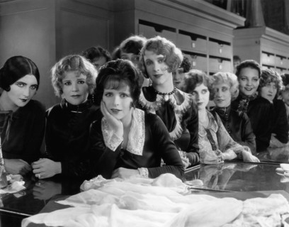 Clara Bow (Center), Publicity Portrait, on-set of the Silent Film, "It", 1927
