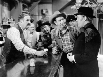 Dell Handerson (Left), Charles Laughton (Right), on-set of the Film, "Ruggles of Red Gap", 1935