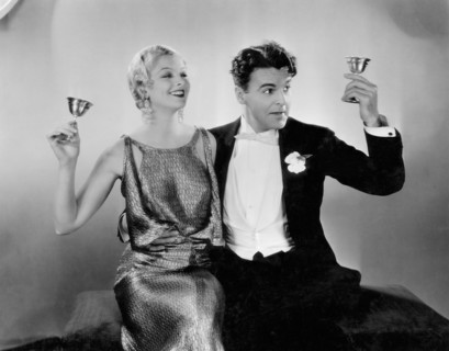 Myrna Loy and Neil Hamilton, Publicity Portrait, on-set of the Film, "The Wet Parade", 1932