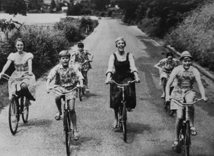 Julie Andrews and Children, on-set of the Film, "The Sound of Music", 1965