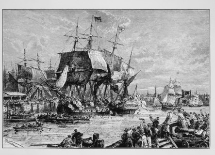 Boston Tea Party, 1773, Illustration