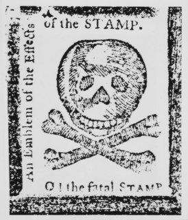 "O! The Fatal Stamp, Emblem of the Effects of the Stamp", Colonial Response to the Stamp Act, Published in Pennsylvania Journal, 1765