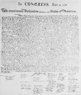 Declaration of Independence, USA, 1776