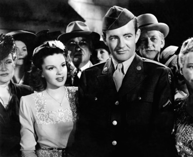 Judy Garland, Robert Walker, on-set of the Film, "The Clock", 1945