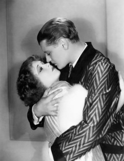 Clara Bow, Ralph Forbes, on-set of the Film, "Her Wedding Night", 1930
