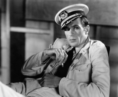 Gary Cooper, on-set of the Film, "His Woman", 1931
