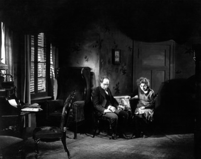 Jaro Furth, Greta Garbo, on-set of the Silent Film, "The Joyless Street" (aka Die Freudlose Gasse), 1925