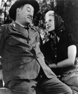 Raimu, Josette Day, on-set of the Film, "The Well Digger's Daughter" (aka La Fille du Puisatier), 1940