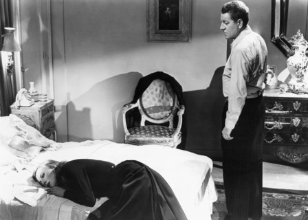Michelle Morgan, Jean Gabin, on-set of the Film, "La Minute de Verite", 1952