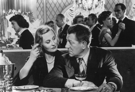 Michelle Morgan, Jean Gabin, on-set of the Film, "La Minute de Verite", 1952