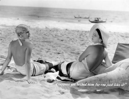 Lilyan Tashman, Kay Francis, on-set of the Film, "The Marriage Playground", 1929