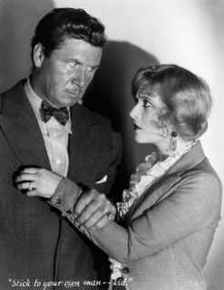 George Bancroft and Dorothy Revier, on-set of the Film, "The Mighty", 1929