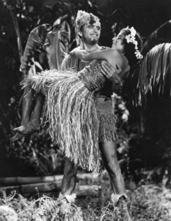 Douglas Fairbanks, Maria Alba, on-set of the Film, "Mr. Robinson Crusoe", 1932