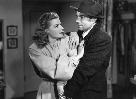 Ann Sheridan, Kent Smith, on-set of the Film, "Nora Prentiss", 1947