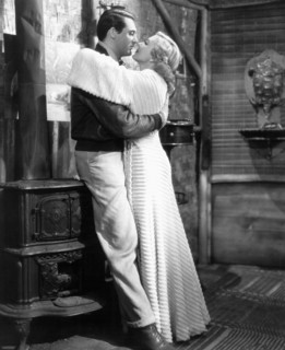 Cary Grant, Jean Arthur, on-set of the Film, "Only Angels Have Wings" 1939