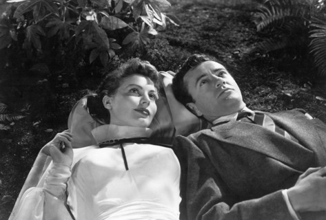 Ava Gardner, Robert Walker, on-set of the Film, "One Touch of Venus", 1948