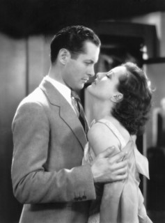Robert Montgomery, Joan Crawford, on-set of the Film, "Our Blushing Brides", 1930