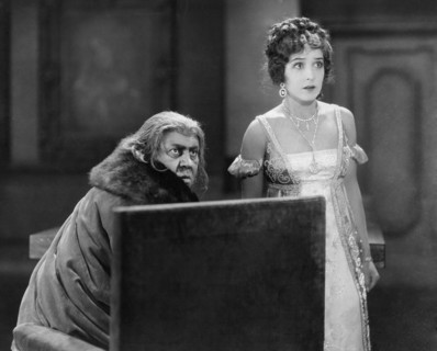 Emil Jannings, Florence Vidor, on-set of the Silent Film, "The Patriot", 1928