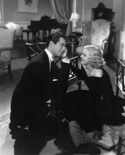 Robert Taylor, Jean Harlow, on-set of the Film, "Personal Property", 1937