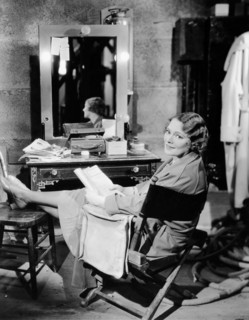 Marjorie Rambeau Reading Script Between Scenes for the Film, " Strictly Personal", 1933
